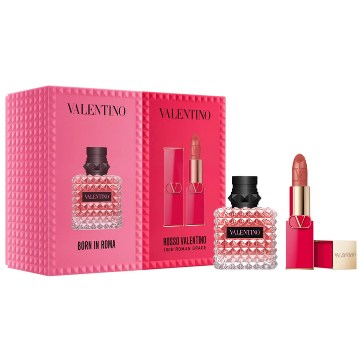 Valentino Mini Donna Born in Roma Perfume & Rosso Lipstick Set